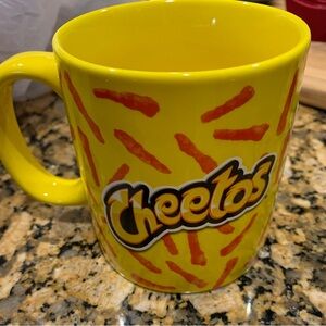 Cheetos yellow coffee mug